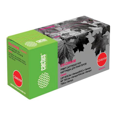 Картридж лазерный CACTUS (CS-046HM) для CANON LBP-653Cdw/654Cx/MF732Cdw, пурпурный, ресурс 5000 стр., CS-C046HM по низкой цене оптом 