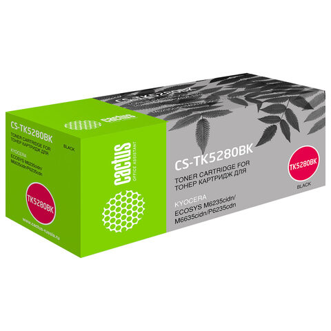 Картридж лазерный CACTUS (CS-TK5280BK) для Kyocera P6235cdn/M6235cidn/M6635cidn, черный, ресурс 13000 страниц по низкой цене оптом 