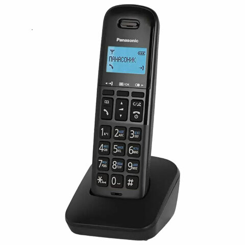Радиотелефон PANASONIC KX-TGB610RUB, пам 50ном АОН повтор, часы/будильник, чёрный по низкой цене оптом 