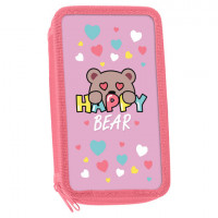 Пенал ПИФАГОР, 3 отделения, ламинированный картон, 19х11 см, "Bear Hugs", 271544