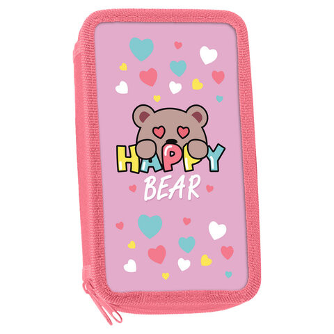 Пенал ПИФАГОР, 3 отделения, ламинированный картон, 19х11 см, "Bear Hugs", 271544 по низкой цене оптом 