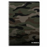 Тетрадь А4, 96 л., BRAUBERG, гребень, клетка, обложка картон, "Military", 404057 по низкой цене оптом 