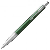 Ручка шариковая PARKER "Urban Premium Green CT", корпус зеленый, хромированные детали, синяя, 1931619