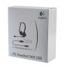 Наушники с микрофоном (гарнитура) LOGITECH PC 960, проводная, компьютерная, 2,4 м, стерео, USB, черная, 981-000100 по низкой цене оптом 