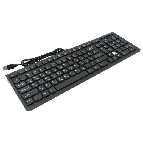 Клавиатура проводная DEFENDER UltraMateSM-530 RU, USB, 104 + 16 допополнительных клавиш, черная, 45530 по низкой цене оптом Краснодар, Москва, Уфа, Казань, Барнаул, Владивосток, Хабаровск, Сахалин, Красноярск, Екатеренбург, 