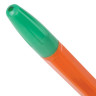 Ручка шариковая BRAUBERG "X-333 Orange", ЗЕЛЕНАЯ, корпус оранжевый, узел 0,7 мм, линия письма 0,35 мм, 142412 по низкой цене оптом 