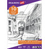Папка для рисования БОЛЬШОГО ФОРМАТА А3, 10 л., 160 г/м2, BRAUBERG, 297х420 мм, "Ночной город", 125227 по низкой цене оптом 