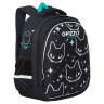 Ранец GRIZZLY анатомическая спинка, c брелоком, для девочек, "STAR CAT", 36х28х20 см, RAz-286-12/1 по низкой цене оптом 