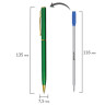 Ручка подарочная шариковая BRAUBERG "Slim Green", корпус зеленый, узел 1 мм, линия письма 0,7 мм, синяя, 141404 по низкой цене оптом 