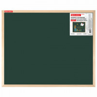 Доска для мела магнитная 60х90 см, зеленая, деревянная рамка, BRAUBERG Standard, 238800