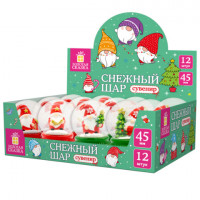 Снежный шар "Гномики" d45мм, полистоун/стекло, 4 дизайна ассорти, ЗОЛОТАЯ СКАЗКА, 592597