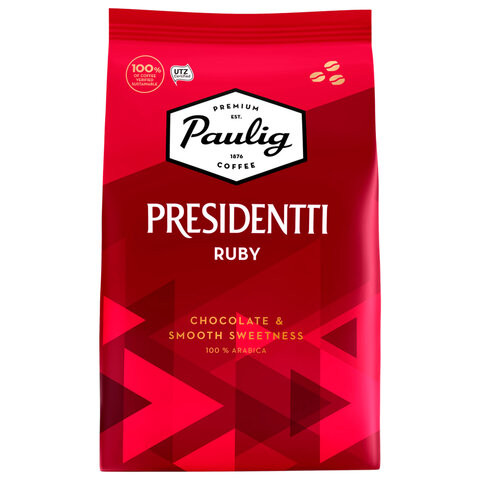 Кофе в зернах PAULIG "Presidentti Ruby", арабика 100%, 1000 г, вакуумная упаковка, 17634 по низкой цене оптом Кофе в зернах PAULIG "Presidentti Ruby", арабика 100%, 1000 г, вакуумная упаковка, 17634 по низкой цене оптом