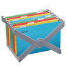 Подвесные папки А4/Foolscap (404х240 мм) до 80 л., КОМПЛЕКТ 10 шт., синие, картон, STAFF, 270933 по низкой цене оптом 