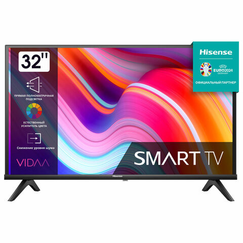 Телевизор HISENSE 32A4K, 32" (80 см), 1366 x 768, HD, 16:9, SmartTV, Wi-Fi, черный по низкой цене оптом 