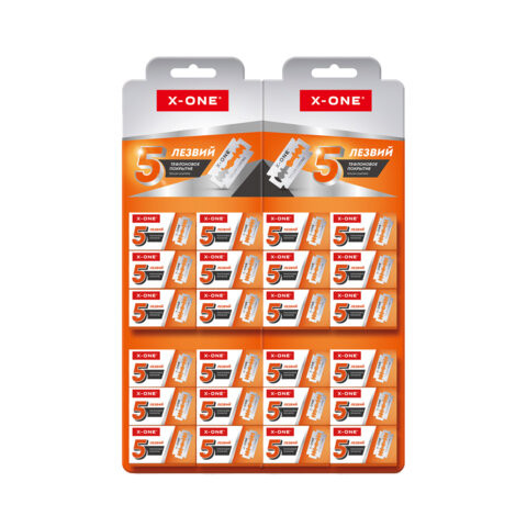 Сменные лезвия из нержавеющей стали для безопасных бритв, 5 штук, Х-ONE, 700038 по низкой цене оптом 