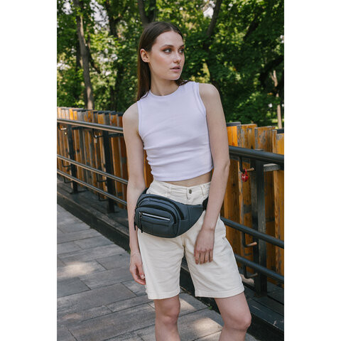 РЕЗЕРВ Сумка на пояс PROMPT, два отделения, светоотражающая молния, серая, 35х13,5х4, 273925 по низкой цене оптом РЕЗЕРВ Сумка на пояс PROMPT, два отделения, светоотражающая молния, серая, 35х13,5х4, 273925 по низкой цене оптом