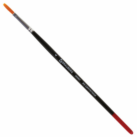 Кисть BRAUBERG синтетика, плоская, №4, 200867 по низкой цене оптом 