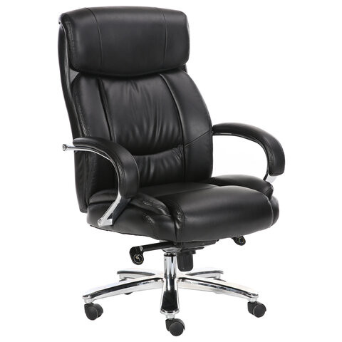 Кресло офисное BRABIX PREMIUM "Direct EX-580", хром, рециклированная кожа, черное, 531824 по низкой цене оптом 