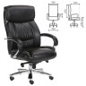 Кресло офисное BRABIX PREMIUM "Direct EX-580", хром, рециклированная кожа, черное, 531824 по низкой цене оптом 