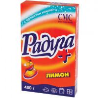 Стиральный порошок для всех типов стирки 450 г, РАДУГА ПЛЮС "Лимон"