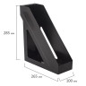 Лоток вертикальный для бумаг BRAUBERG "Basic", 265х100х285 мм, черный, 237009 по низкой цене оптом 