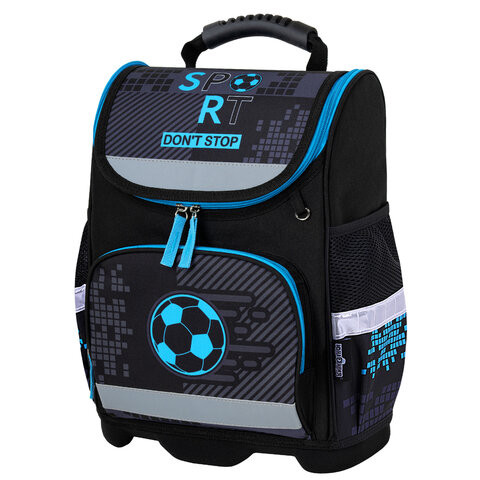 Ранец ЮНЛАНДИЯ WISE, 1 отделение, 3 кармана, устойчивое дно, "Sport game", 37x29х15 см, 272072 по низкой цене оптом 