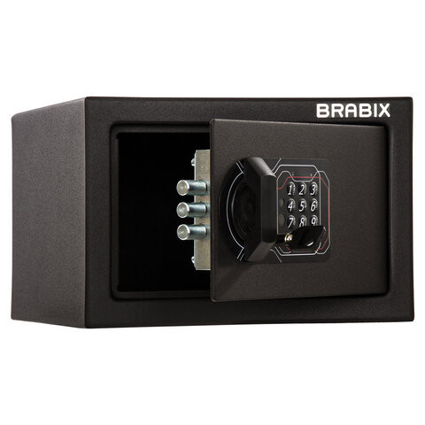 Сейф мебельный BRABIX "SF-170EL", 170х260х230 мм, электронный замок, черный, 291143, S103BR210614 по низкой цене оптом 