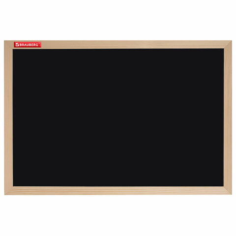 Доска для мела магнитная 30х45 см, черная, деревянная рамка, BRAUBERG Standard, 238801 по низкой цене оптом 