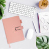 Ежедневник недатированный А5 143х210мм BRAUBERG Deluxe, под кожу, магнит 160л, розовый, 117143 по низкой цене оптом 