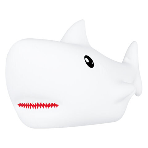 Ночник силиконовый LED "Акула" 190x91x103 мм, белый свет/RGB, таймер, USB, аккумулятор 1200 мАч, DASWERK, 238940 по низкой цене оптом 