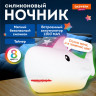Ночник силиконовый LED "Акула" 190x91x103 мм, белый свет/RGB, таймер, USB, аккумулятор 1200 мАч, DASWERK, 238940 по низкой цене оптом 