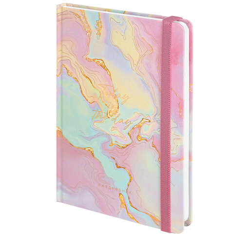 Ежедневник недатированный с резинкой А5 (145х203 мм), BRAUBERG, твердый, фольга, 128 л., "Marble", 114564 по низкой цене оптом Ежедневник недатированный с резинкой А5 (145х203 мм), BRAUBERG, твердый, фольга, 128 л., "Marble", 114564 по низкой цене оптом