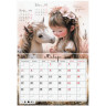 Календарь-планер настенный перекидной на 2026г, 12 листов, 30х21,3см, My sweet pony, BRAUBERG, 116948 по низкой цене оптом 