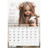 Календарь-планер настенный перекидной на 2026г, 12 листов, 30х21,3см, My sweet pony, BRAUBERG, 116948 по низкой цене оптом 