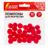 Помпоны для творчества, красные, 15 мм, 30 шт., ОСТРОВ СОКРОВИЩ, 661438 по низкой цене оптом 