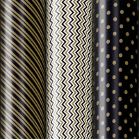 Бумага упаковочная мелованная НАБОР 3 шт., "Golden Pattern", 70х100 см, 3 дизайна, ЗОЛОТАЯ СКАЗКА, 592062