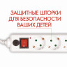 Сетевой фильтр SONNEN U-351, 5 розеток, с заземлением, выключатель, 10 А, 1,8 м, белый, 511424 по низкой цене оптом 