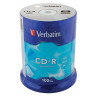 Диски CD-R VERBATIM 700 Mb 52х, КОМПЛЕКТ 100 шт., Cake Box, 43411 по низкой цене оптом 