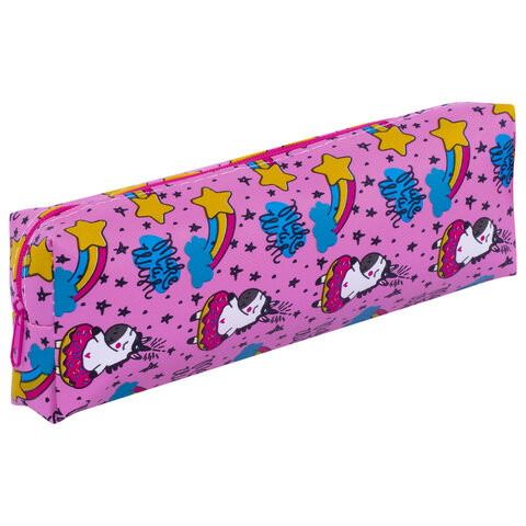 Пенал-косметичка ПИФАГОР, мягкий, "UNICORN", прямоугольный, 20х7х4 см, 229265 по низкой цене оптом 