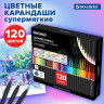 Карандаши цветные чёрное дерево BRAUBERG BLACK WOOD, 120 цветов, мягкий грифель, 182046 по низкой цене оптом 