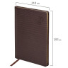Еженедельник датированный 2026 БОЛЬШОЙ ФОРМАТ 210х297мм А4 BRAUBERG Comodo, под кожу, коричневый, 117152 по низкой цене оптом 