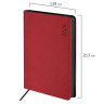 Ежедневник датированный 2026 А5 138x213мм BRAUBERG Metropolis Mix, под кожу гибкий, красный, 117442 по низкой цене оптом 
