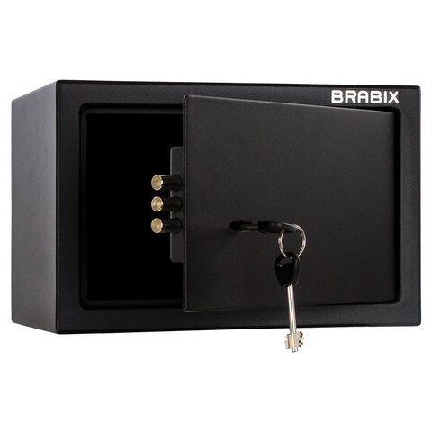 Сейф мебельный BRABIX "SF-200KL", 200х310х200 мм, ключевой замок, черный, 291144, S103BR211114 по низкой цене оптом 