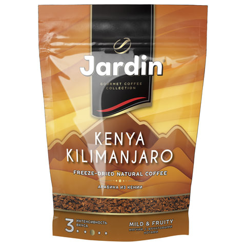 Кофе растворимый JARDIN "Kenya Kilimanjaro" ("Кения Килиманджаро"), сублимированный, 150 г, мягкая упаковка, 1018-14 по низкой цене оптом Краснодар, Москва, Уфа, Казань, Барнаул, Владивосток, Хабаровск, Сахалин, Красноярск, Екатеренбург, 