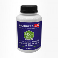 Грунт акриловый художественный, белый, в бутылке, 250 мл, BRAUBERG ART CLASSIC, КОД_1, 192348