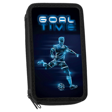 Пенал ПИФАГОР, 3 отделения, ламинированный картон, 19х11 см, "Goal", 271547 по низкой цене оптом 