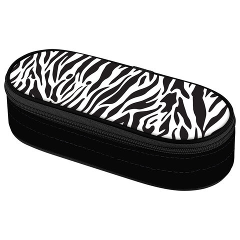 Пенал-футляр BRAUBERG, 1 отделение, органайзер, полиэстер, 22x9x5 см, "Zebra", 271584 по низкой цене оптом 
