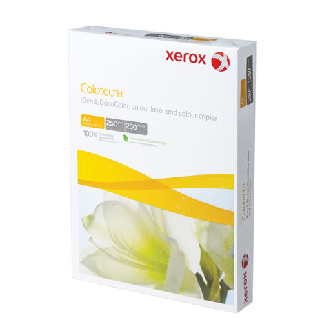 Бумага XEROX COLOTECH PLUS, А4, 250 г/м2, 250 л., для полноцветной лазерной печати, А++, Австрия, 170% (CIE), 003R98975 по низкой цене оптом 