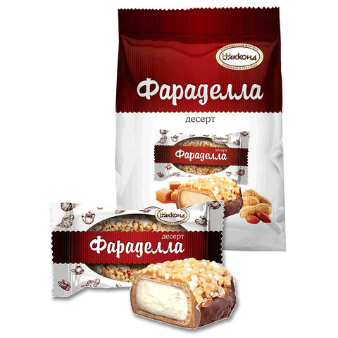 Конфеты шоколадные АККОНД "Фараделла" со сливочно-кремовой начинкой в карамели 500 г, 210160301360005 по низкой цене оптом Краснодар, Москва, Уфа, Казань, Барнаул, Владивосток, Хабаровск, Сахалин, Красноярск, Екатеренбург, 