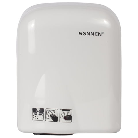 Сушилка для рук SONNEN HD-165, 1650 Вт, пластиковый корпус, белая, 604191 по низкой цене оптом 